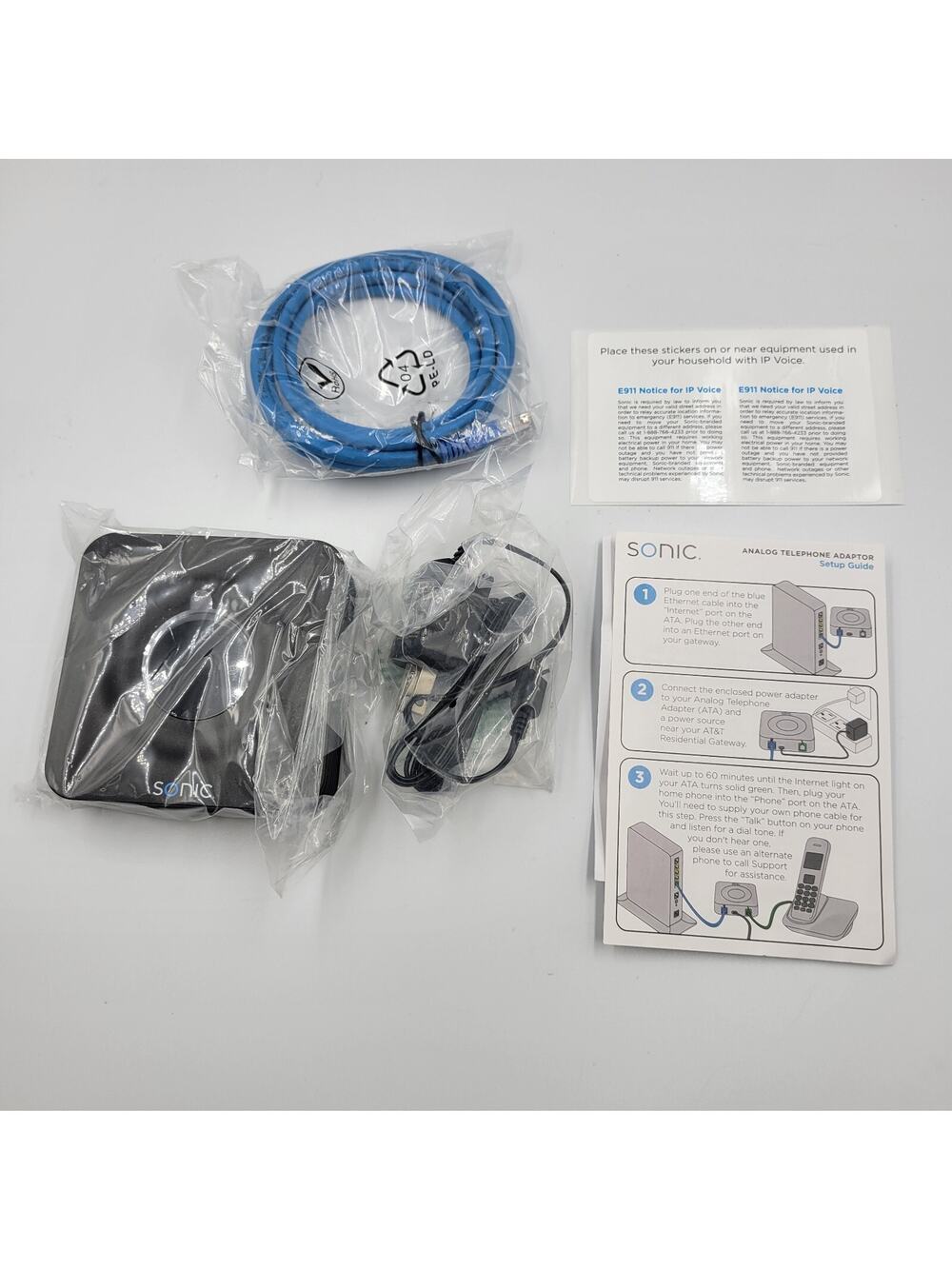 SONIC Grandstream HT801 FXS 1-Port Analog Telephone Adapter ATA VoIP